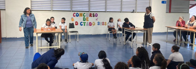 Estudiantes de 1° y 2° básico del TDG Lo Prado participan en competencias de dictado y deletreo