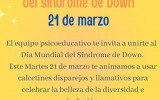 Esta martes 21 de marzo el CS La Florida celebrará el Día Mundial del Síndrome de Down