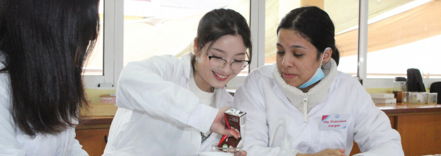 Estudiantes del Taller de Biociencias del CS Pudahuel elaboran su propio helado aplicando propiedades químicas
