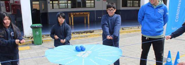 Estudiantes del TDG Lo Prado aprenden sobre el ciclo del agua y la crisis hídrica con actividad de empresa Aguas Andinas