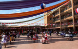 Centro de Estudiantes del CS Quilicura realiza peña folklórica con competencias y bailes típicos