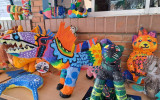 Estudiantes de 7° básico del CS La Florida realizan exposición de alebrijes para Artes Visuales